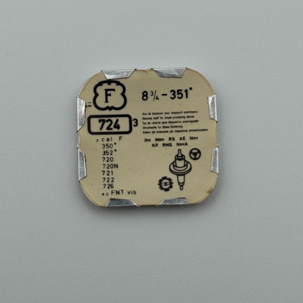 Felsa 351 Balance Staff Pack Of 3 - 8 3/4 - 724 - New Old Stock - Watch Parts