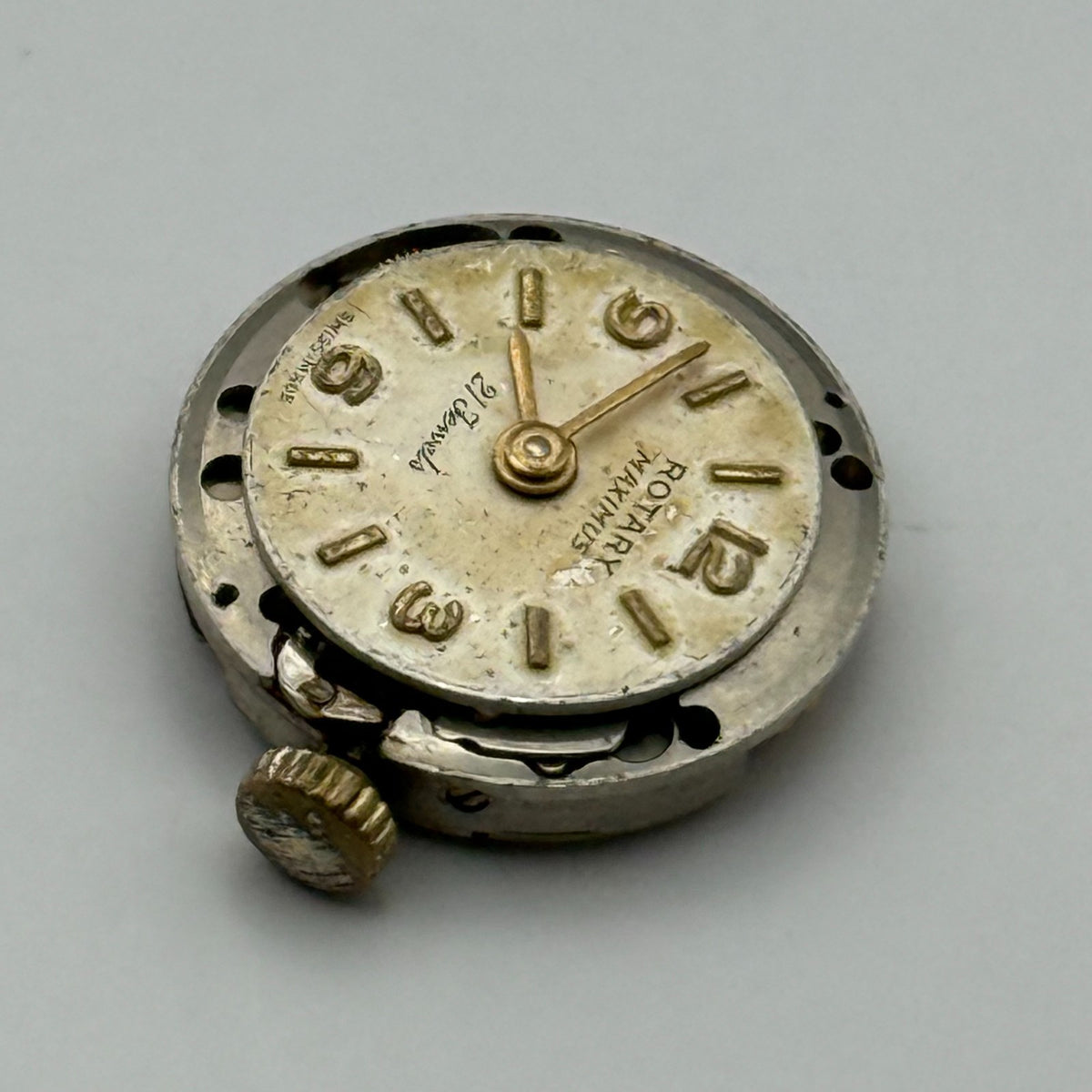 ETA 2410 Watch Movement Running Rotary 21 Jewels Swiss Parts Repair 15.2mm