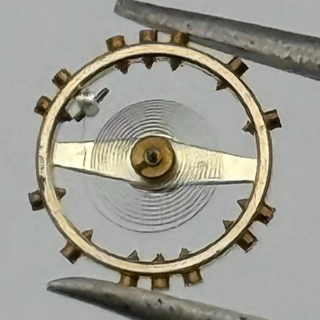 FHF 159 Balance Wheel Complete And Spring 3-10''' 190 M Watch Movement Parts