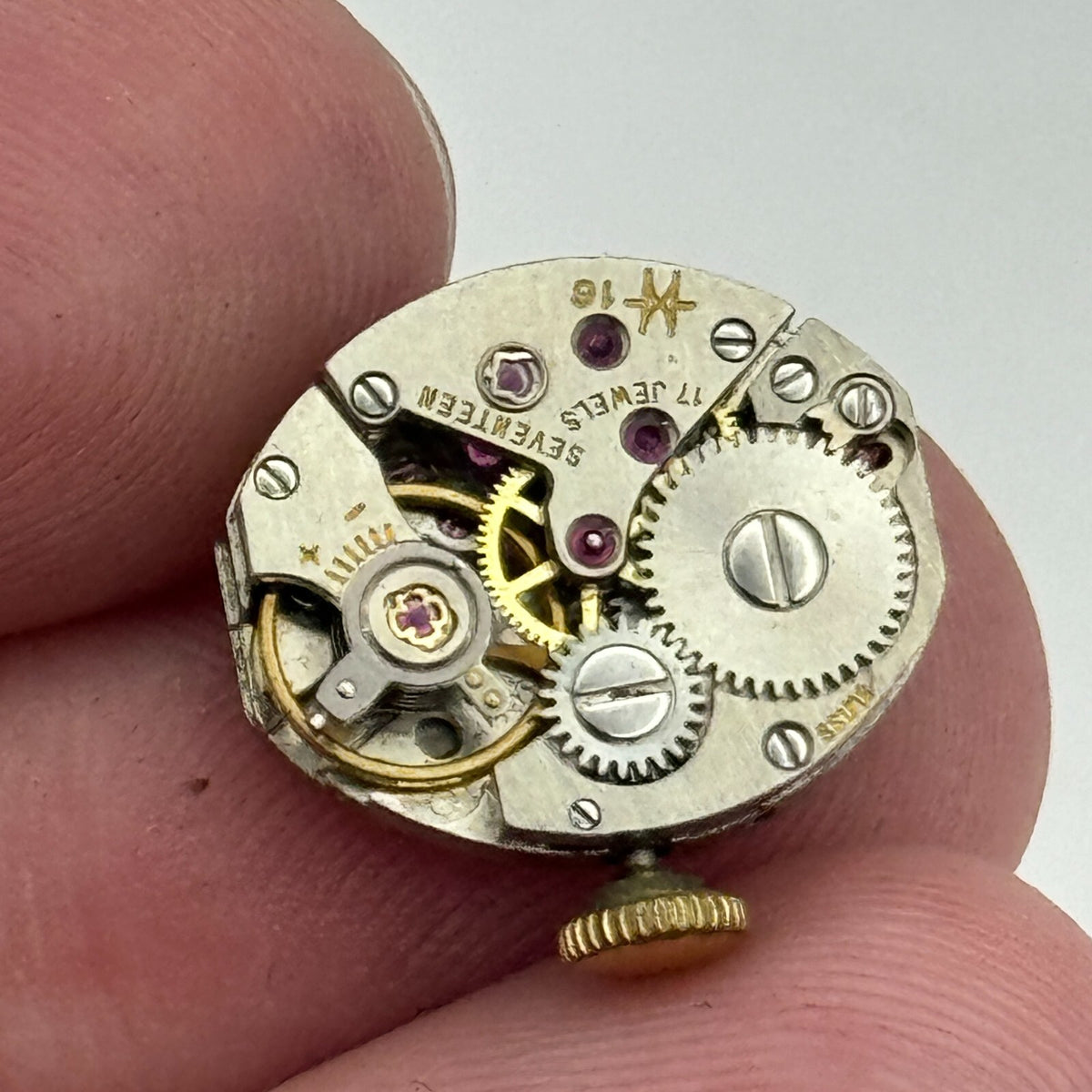 Hamilton 16 Watch Movement Ladies Manual Wind Vintage Swiss Parts 13mm