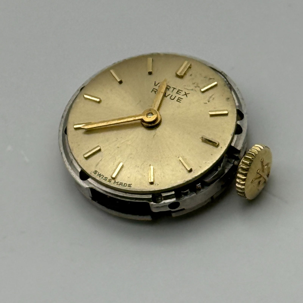 MSR D1 Watch Movement Vertex Revue 17 Jewels Swiss Manual Wind Parts 15.1mm