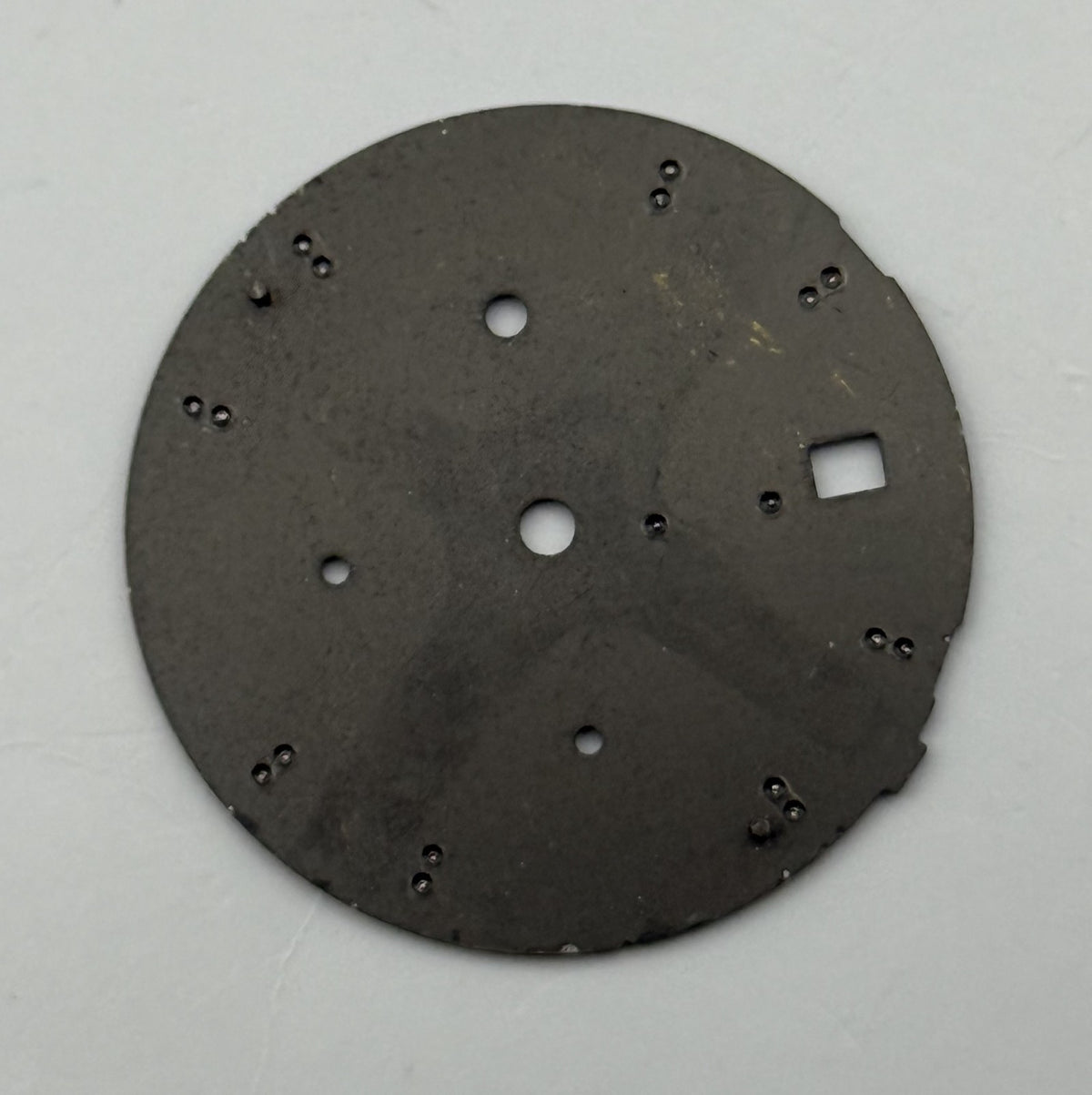 Seiko 7T82-0SN8 Watch Dial Chronograph Titanium Black Spare Parts Repair 28.4mm