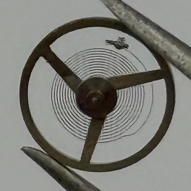 AS 1977 Balance Wheel Complete And Spring 5½’’’ 1740 M Watch Movement Parts NOS
