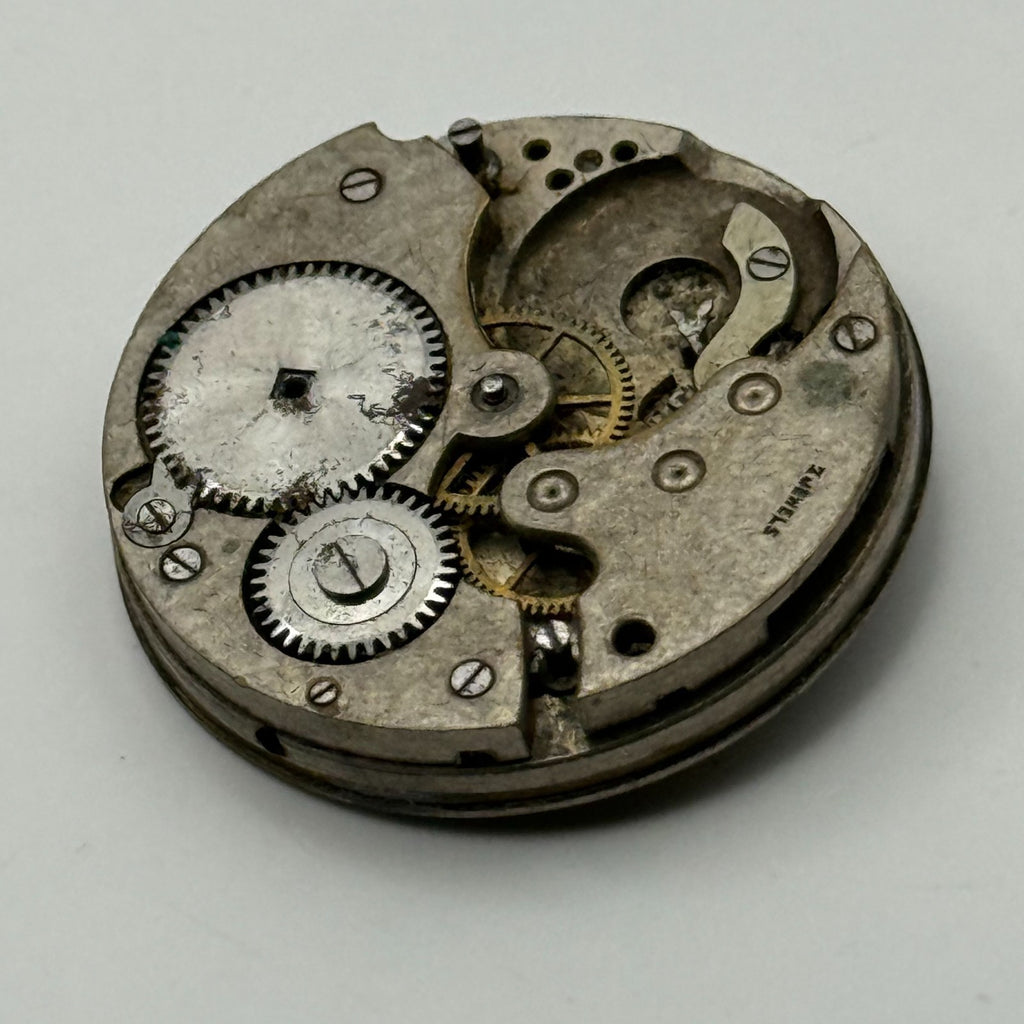 FHF Patent 51482 Watch Movement Swiss 7 Jewels Incomplete Parts Repair 29.2mm