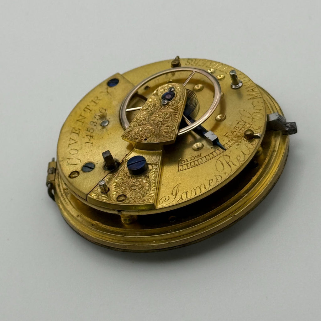 English Lever Pocket Watch Movement - James Reid & Co. Coventry - Parts / Repair