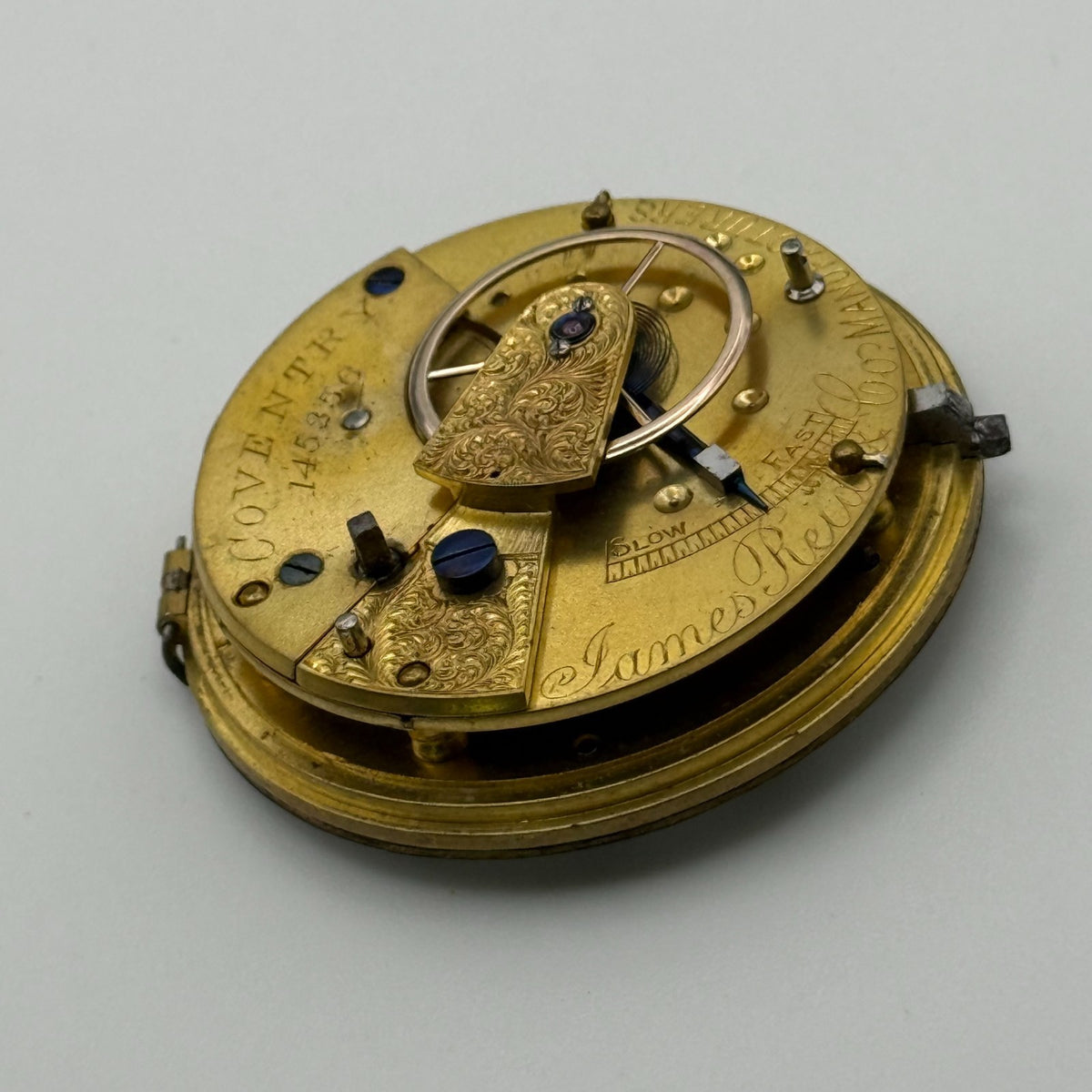 English Lever Pocket Watch Movement - James Reid & Co. Coventry - Parts / Repair
