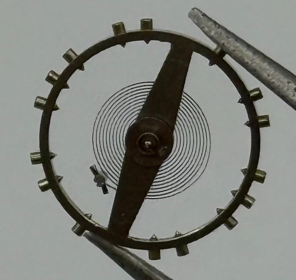 Peseux 320 Balance Wheel Complete And Spring Renata 1076 M Watch Movement Parts