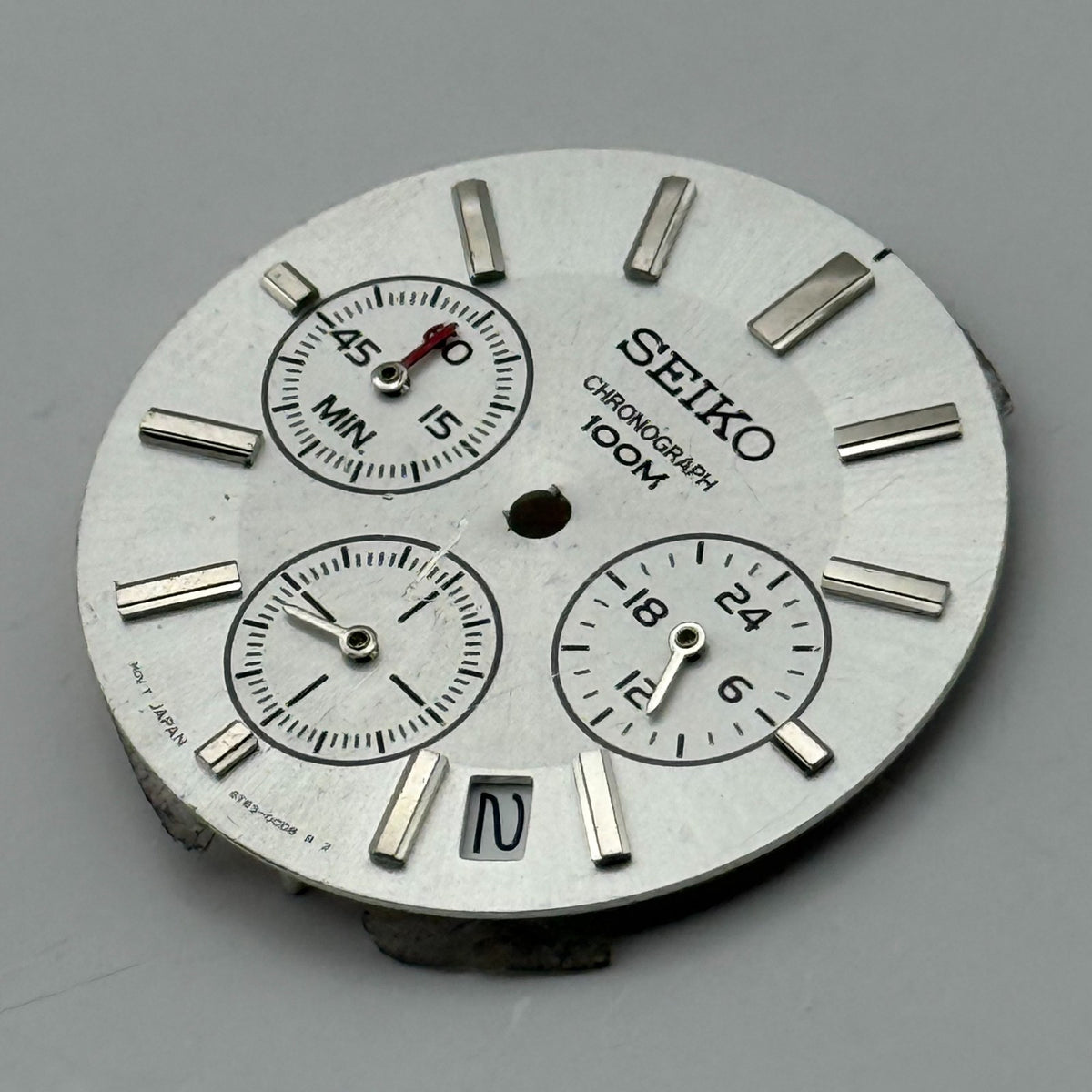 Seiko 6T63-00D8 Watch Dial Chronograph 100M Japan Spare Parts Repair 30.4mm