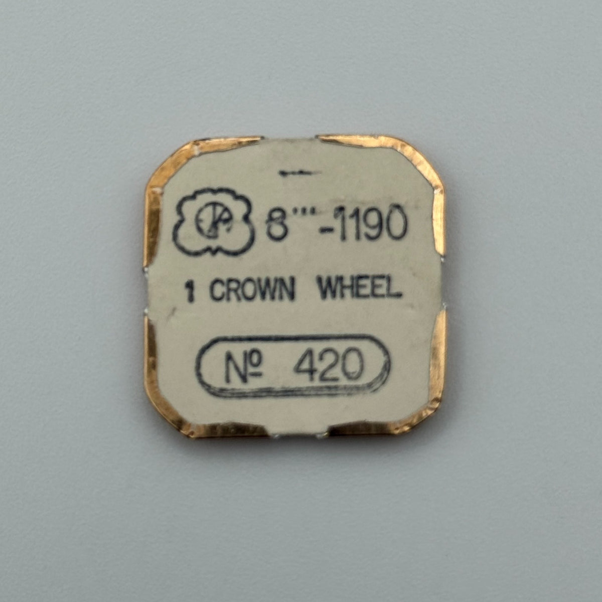 ETA 1190 Crown Wheel - 8''' - 420 - New Old Stock - Watch Parts
