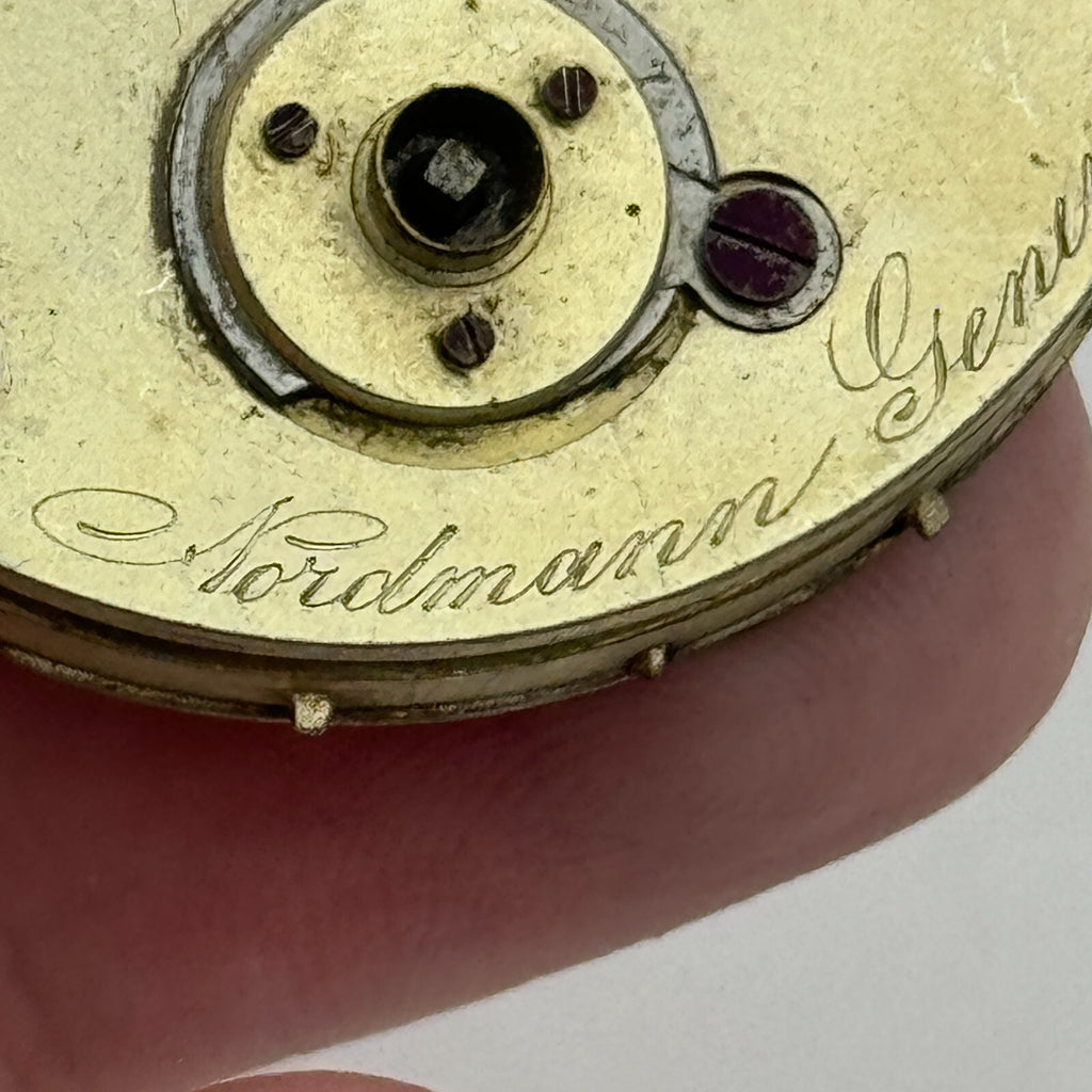 Nordmann Geneve Antique Key Wound Pocket Watch Movement Parts Repair 40.7mm