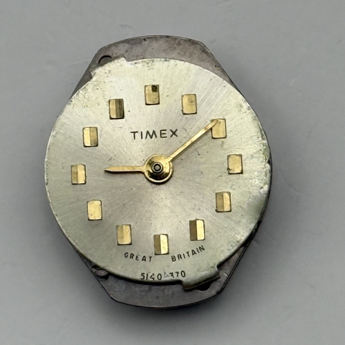 Timex 468 Watch Movement Great Britain Manual Wind Vintage Parts Repair 15.3mm