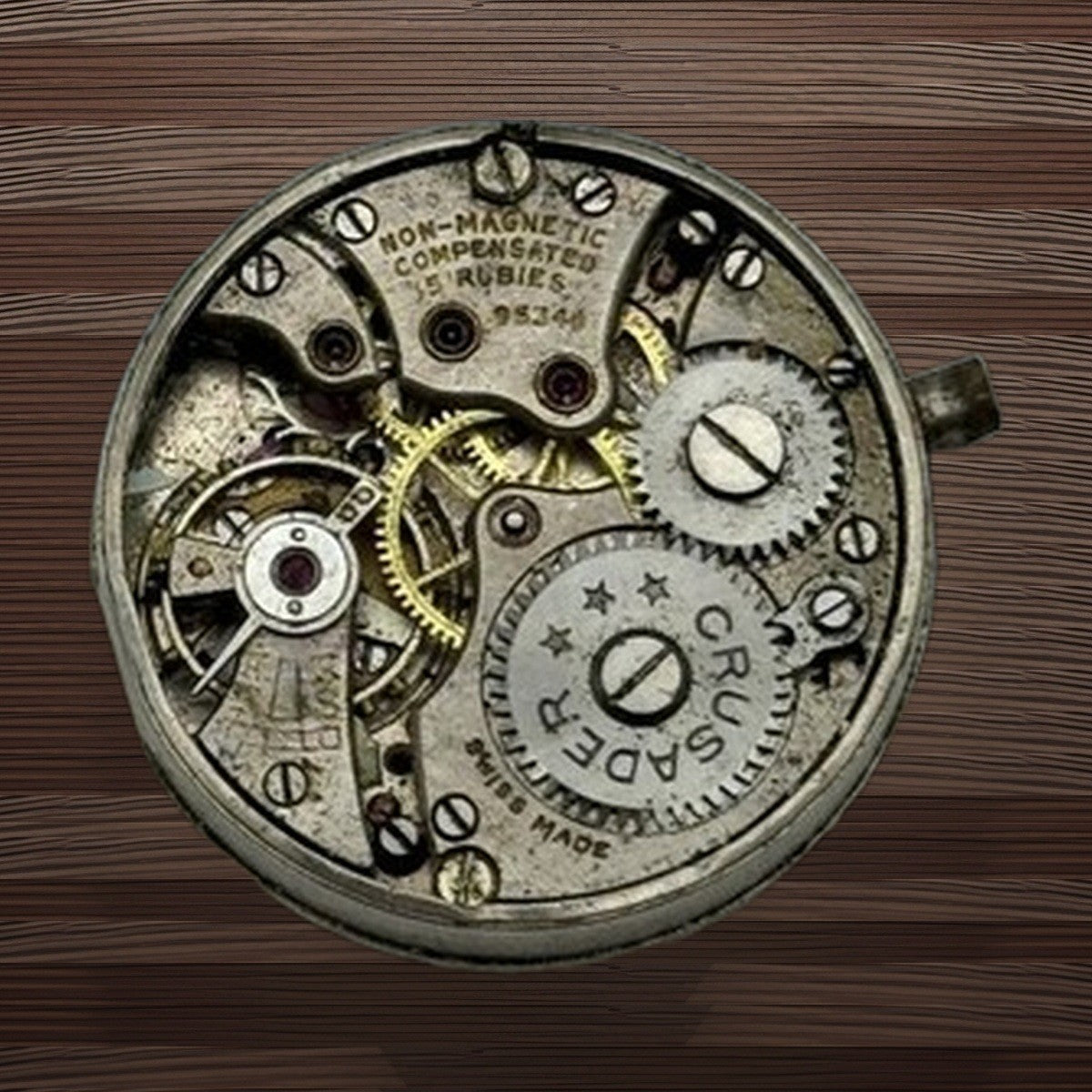 Crusader 95340 Compensated 15 Rubies Manual Wind Swiss Watch Movement 25.2mm