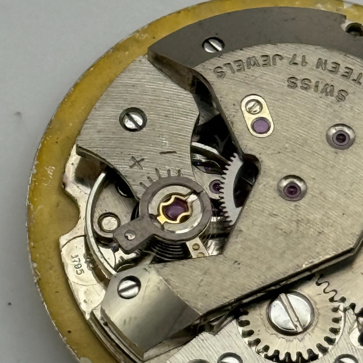AS 1795 Watch Movement - A. Schild 1795 Rotary - For Parts / Repair - 25.8mm