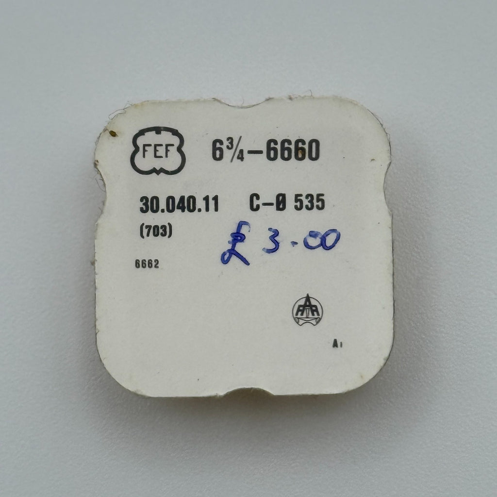 FEF 6660 Escape Wheel - 6 3/4 - 703 - New Old Stock - Watch Parts