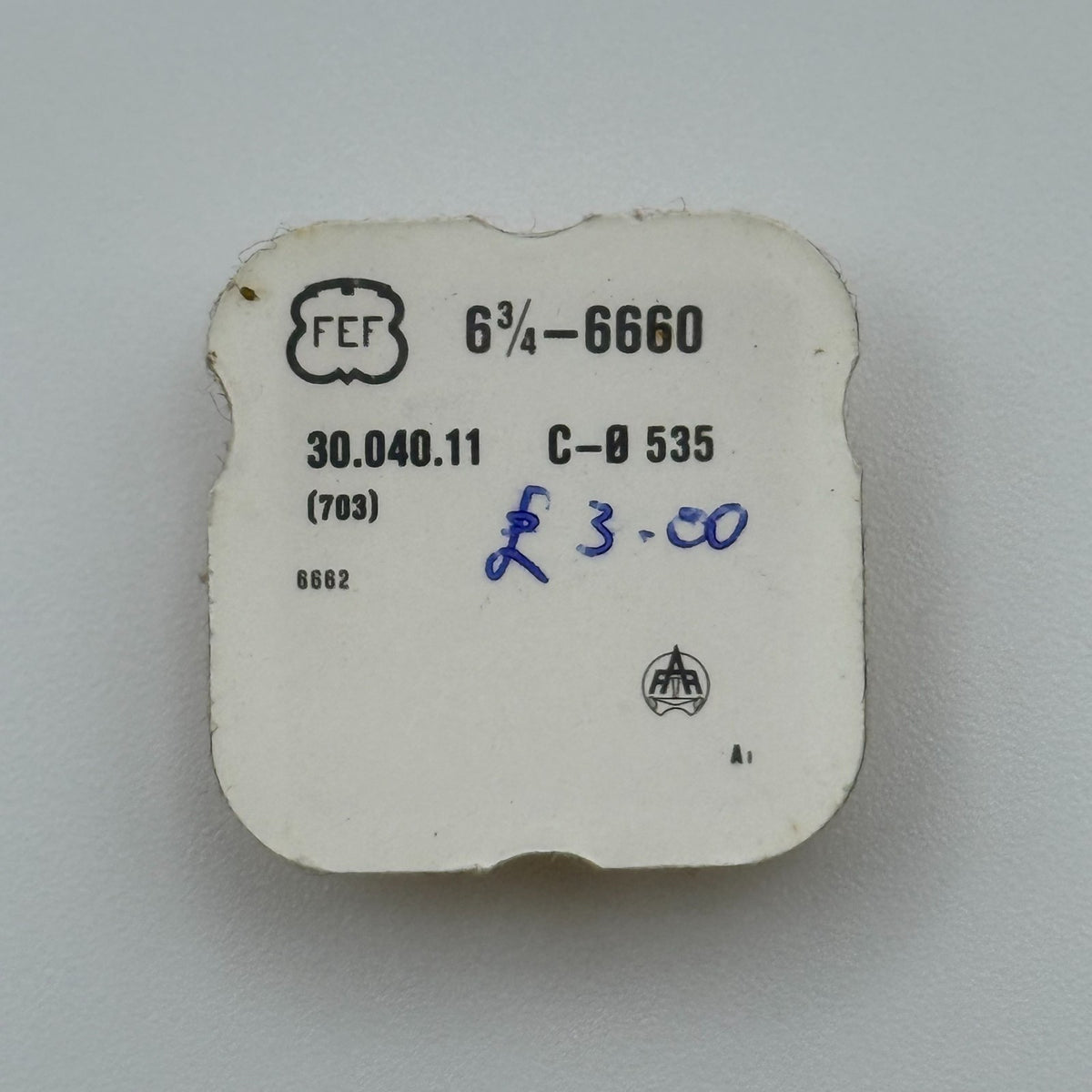 FEF 6660 Escape Wheel - 6 3/4 - 703 - New Old Stock - Watch Parts