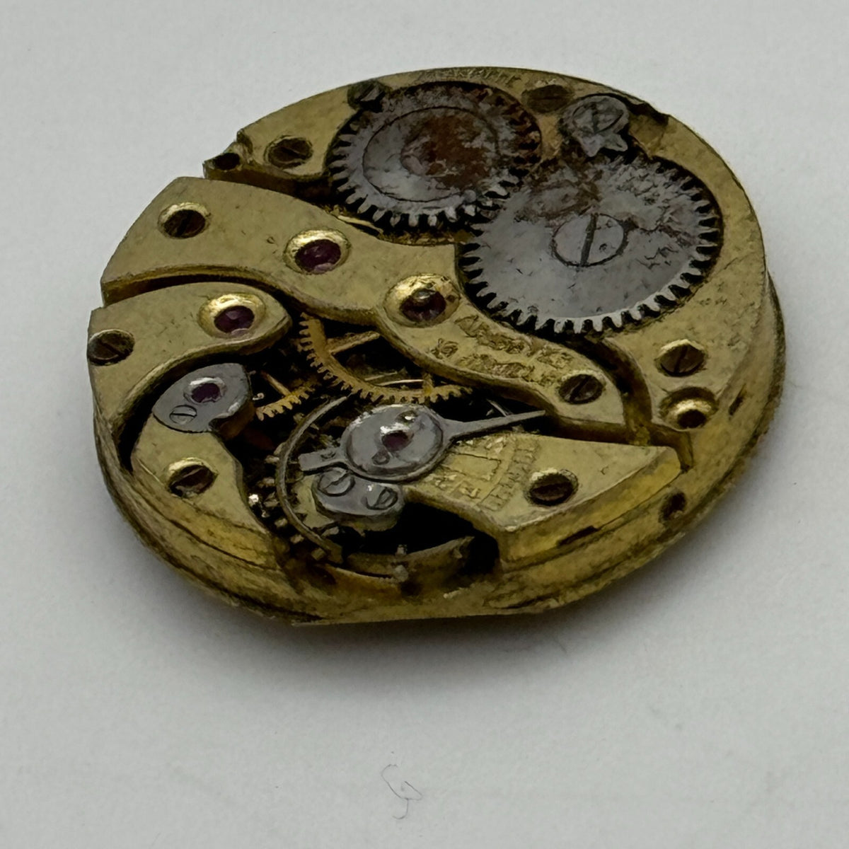Mappin 18 Watch Movement Jewels Sub Seconds Manual Wind Parts 19.8mm