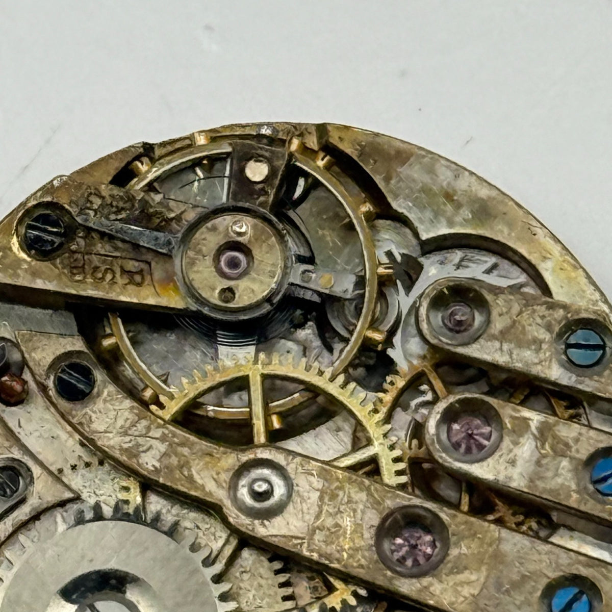 Unidentified Watch Movement Swiss Manual Wind Vintage Parts Repair 24.9mm