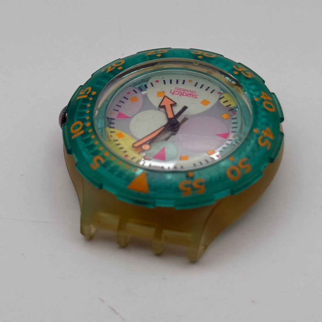 Vintage Swatch Scuba 200 Watch SDK105 Sea Grapes 1992 ETA Quartz 40mm Parts