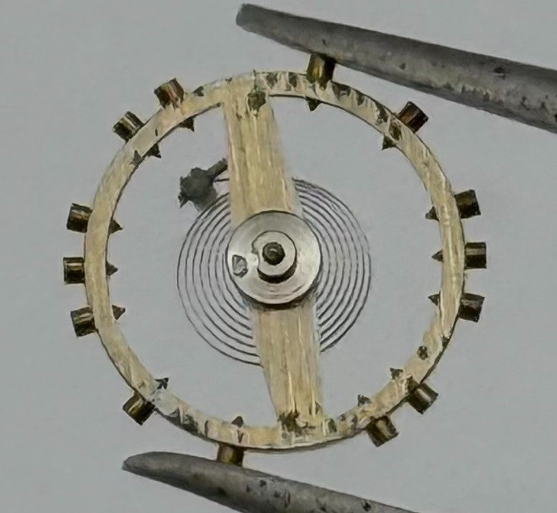 Kasper 600 Balance Wheel Complete And Spring 5¼’’’ 507 Watch Movement Parts NOS