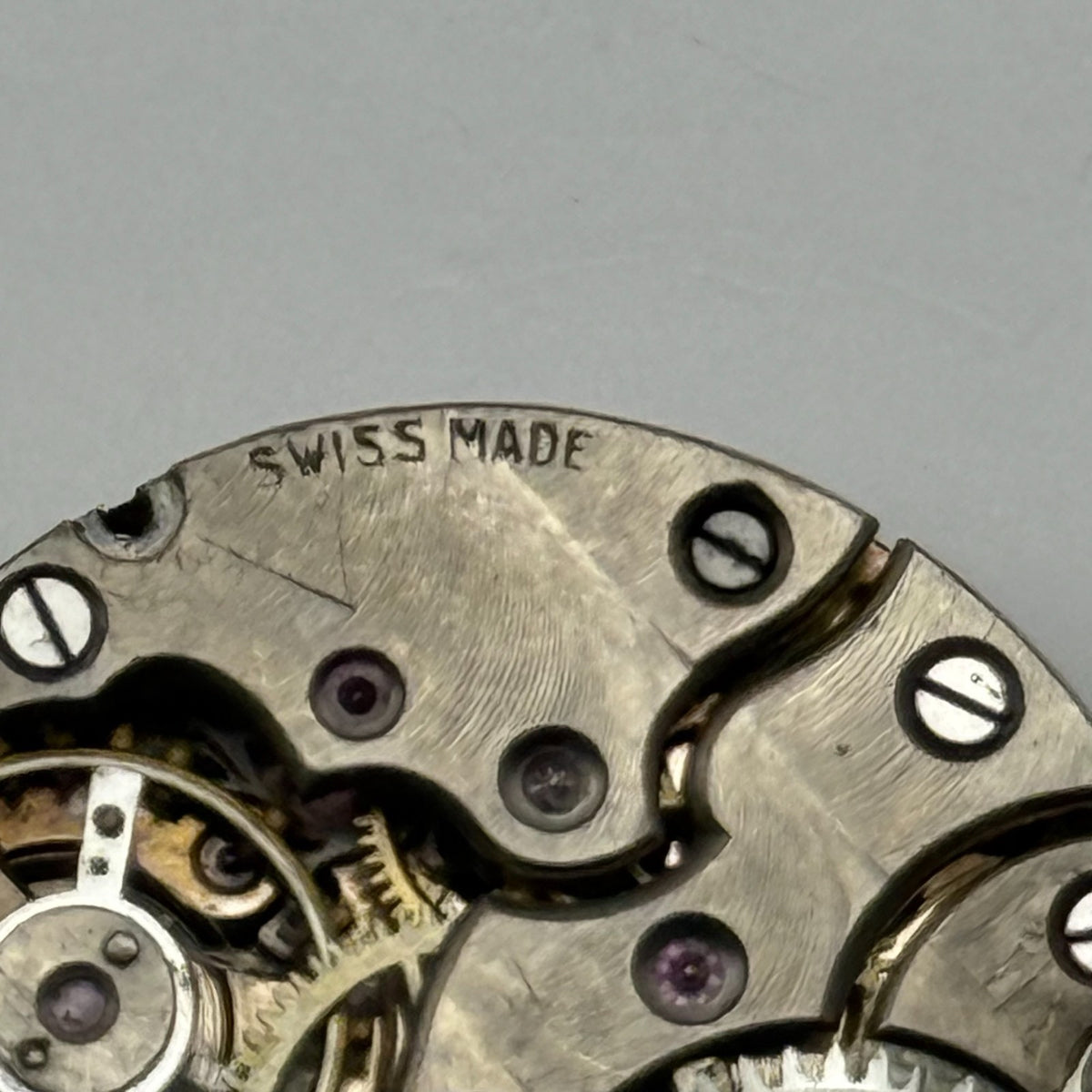 Unidentified Watch Movement Swiss Made Manual Wind Vintage Parts Repair 22.4mm