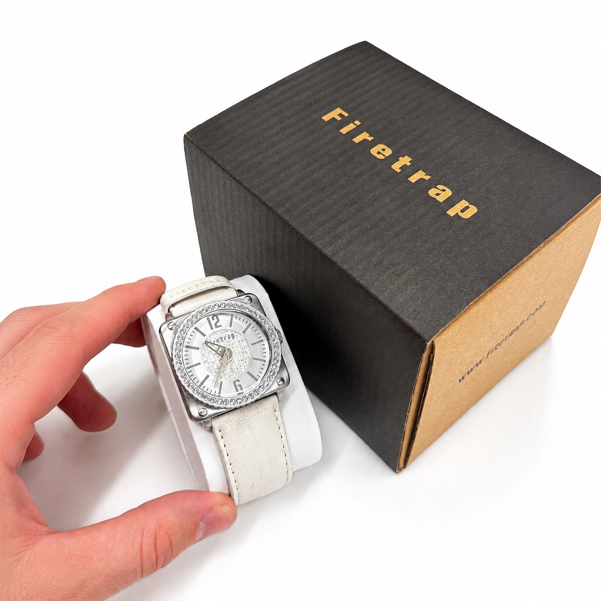Firetrap Ladies Watch White Leather Strap Brand New