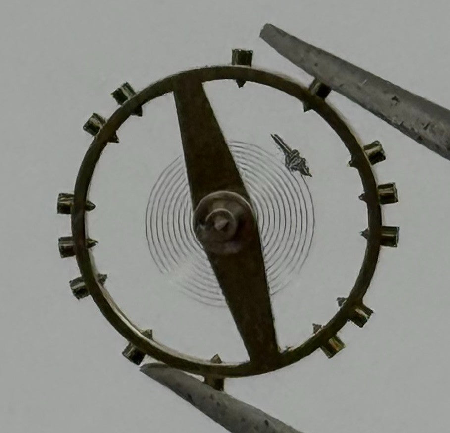 Enicar 980 Inca Balance Wheel Complete And Spring Watch Movement Parts NOS