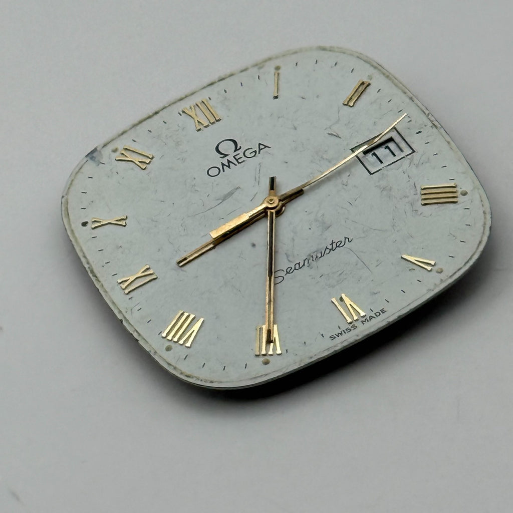 Omega 1430 Watch Movement And Dial UNTESTED Quartz Seamaster Swiss Parts 23.6mm
