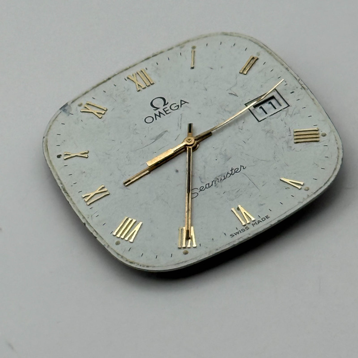 Omega 1430 Watch Movement And Dial UNTESTED Quartz Seamaster Swiss Parts 23.6mm