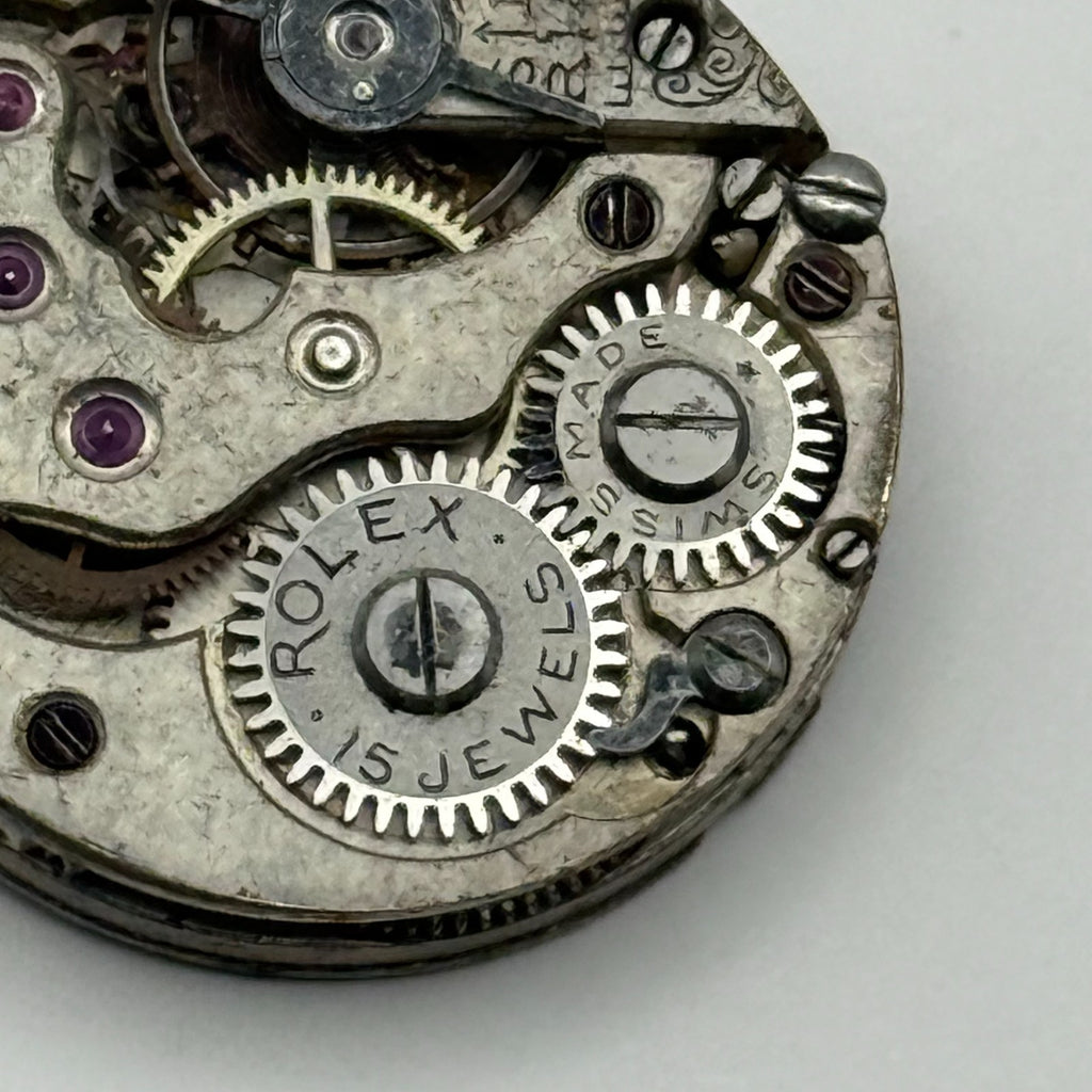 Rolex Rebberg Watch Movement - 15 Jewels - For Parts / Repair - 20.9mm