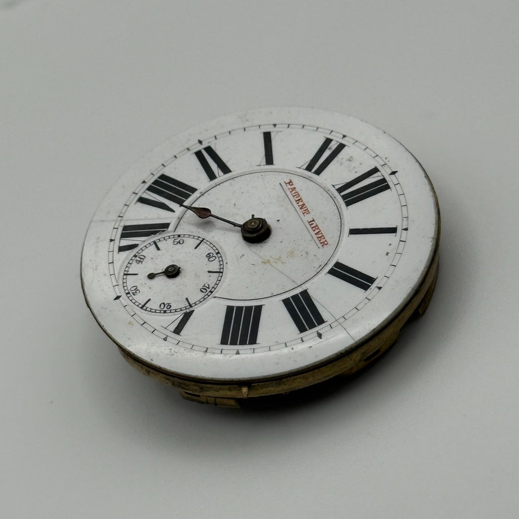 Compensation Balance Pocket Watch Movement - Patent Lever -Parts / Repair 42.8mm