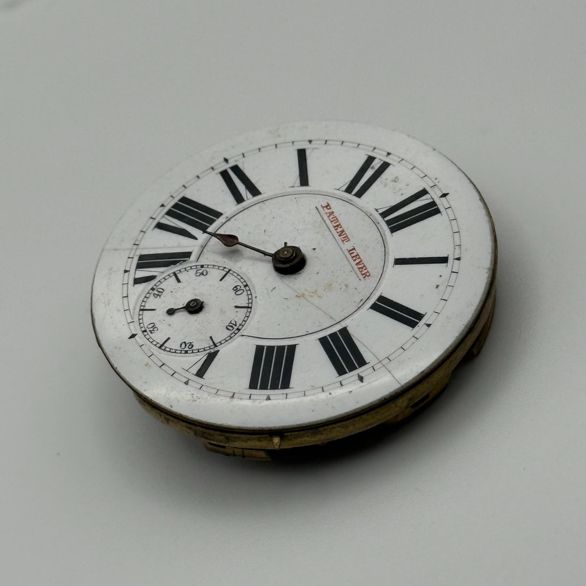 Compensation Balance Pocket Watch Movement - Patent Lever -Parts / Repair 42.8mm