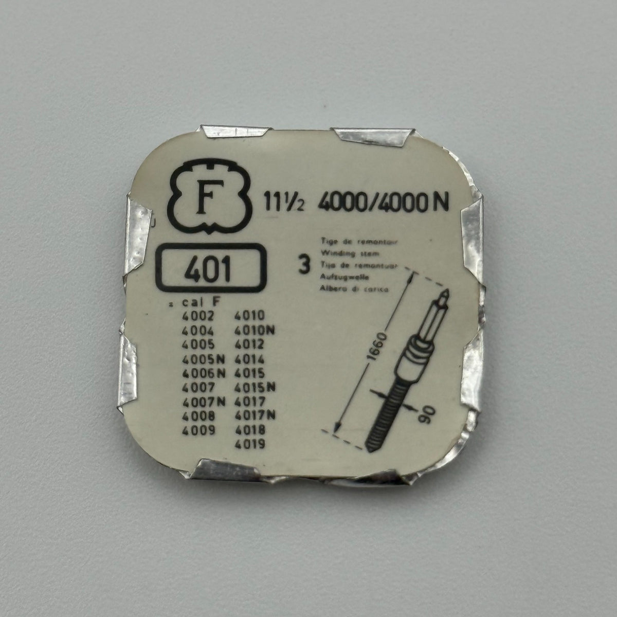 Felsa 4000/4000N Winding Stem Pack Of 3 - 11 1/2 - 401 - NOS - Watch Parts