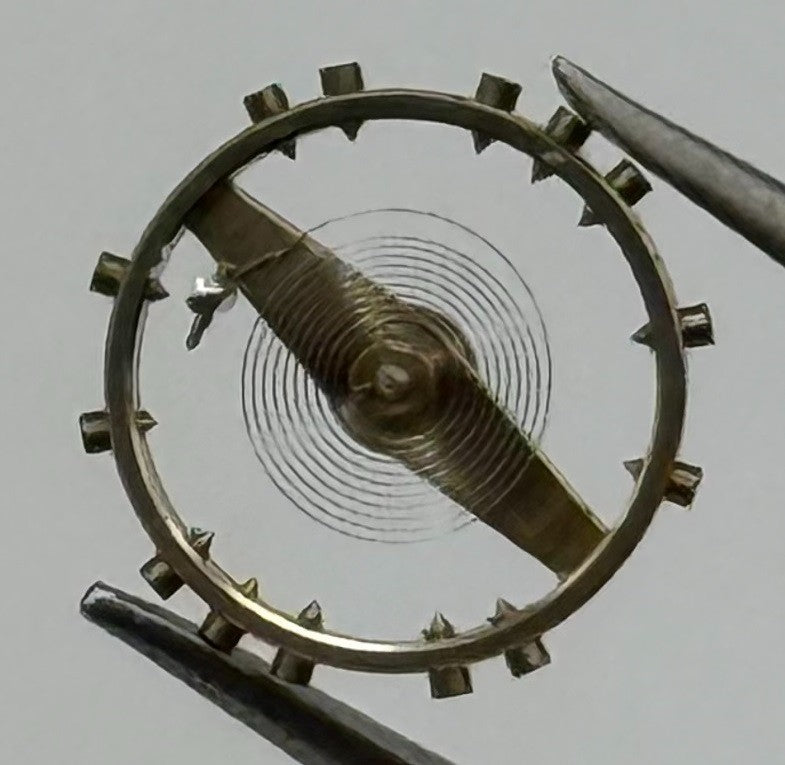 Derby 40 Balance Wheel Complete And Spring 8¾’’’  102 M Watch Movement Parts NOS