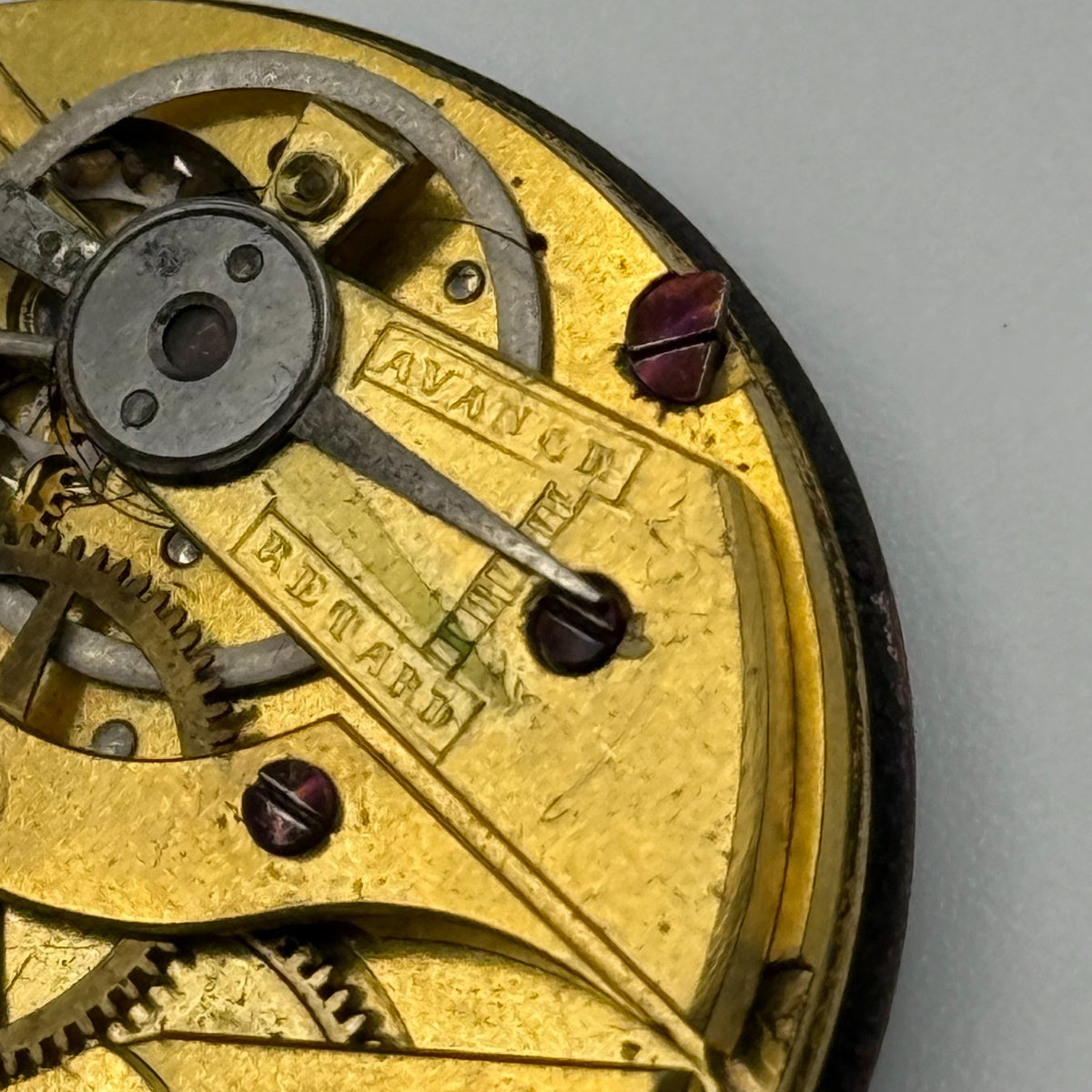Cylinder Pocket Watch Movement - Bourquin Genève - Antique Parts / Repair 37.2mm