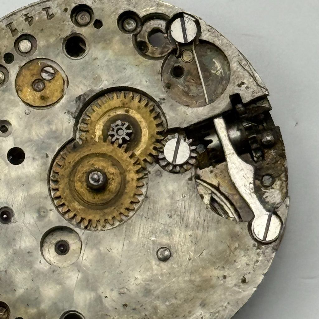Unidentified Watch Movement Manual Wind Vintage Parts Repair Spares 24.1mm