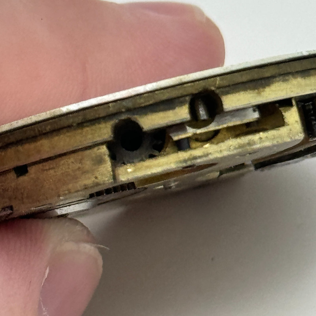Open Face Unidentified Swiss Pocket Watch Movement Parts Repair Spares 43.2mm