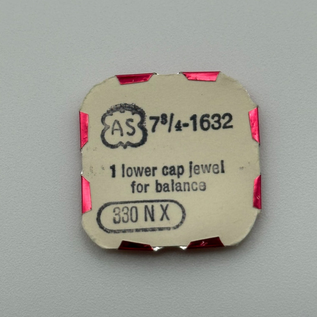 AS 1632 Lower Cap Jewel - 7 3/4 - 330 NX - New Old Stock - Watch Parts