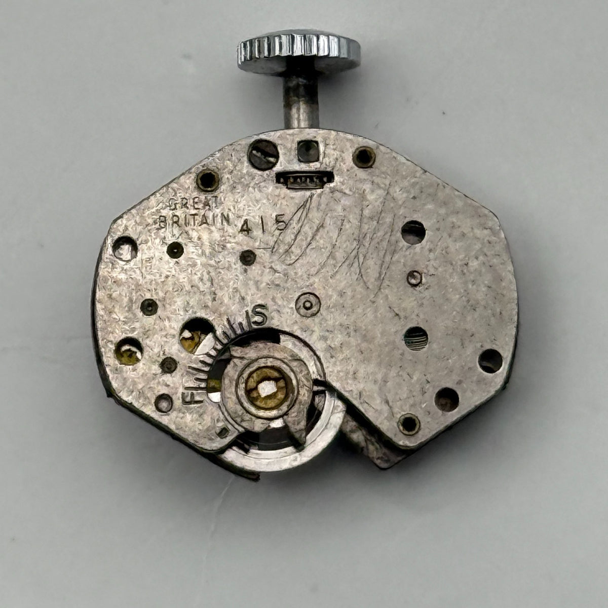 Timex 415 Watch Movement Great Britain Manual Wind Vintage Parts Repair 18.4mm