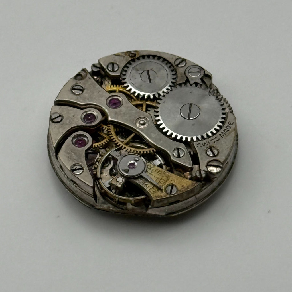 Unidentified Watch Movement Swiss Made Manual Wind Vintage Parts Repair 19.3mm