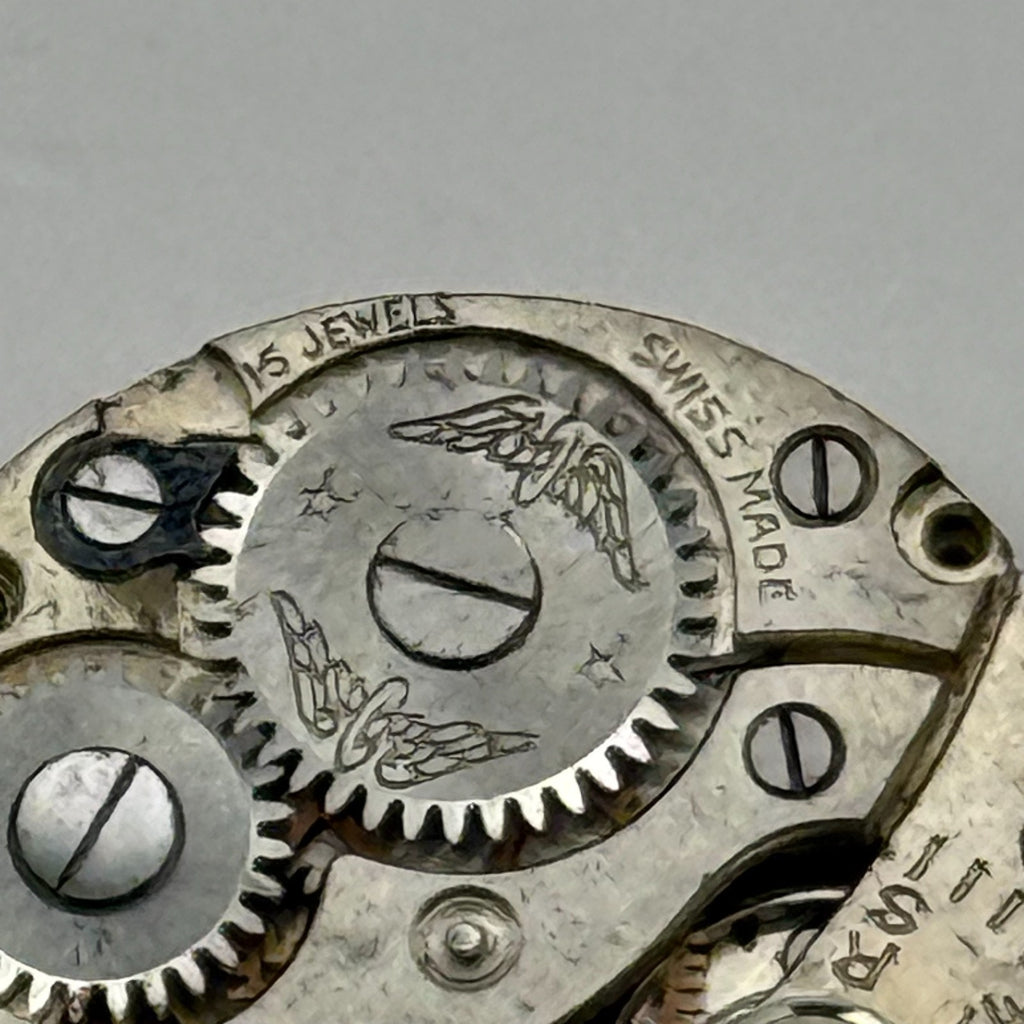 Peseux 150 Watch Movement 15 Jewels Swiss Manual Wind Parts Repair 17.4mm