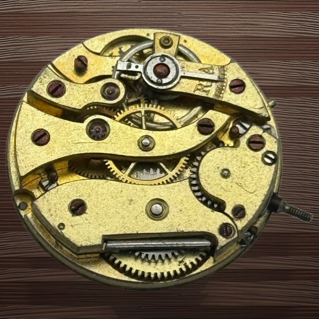Pistol Style Watch Movement - 24 Hour Dial - For Parts / Repair - 24.1mm