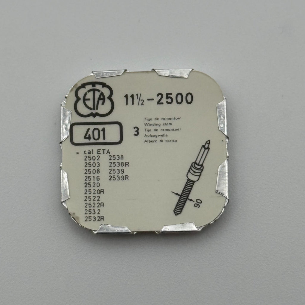 ETA 2500 Winding Stem Pack Of 3 - 11 1/2 - 401 - New Old Stock - Watch Parts