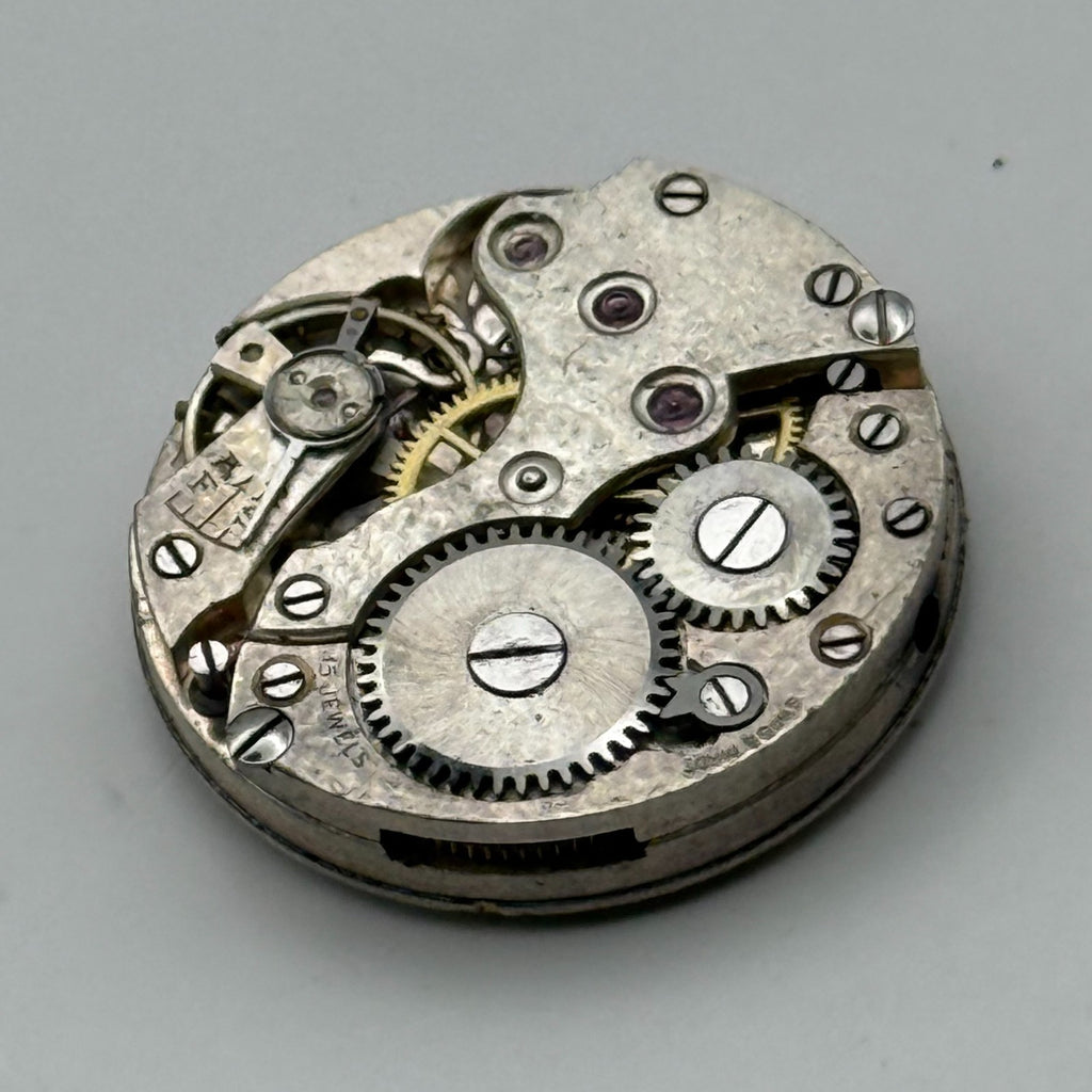 Unidentified Watch Movement Swiss Made Manual Wind Vintage Parts Repair 21.9mm