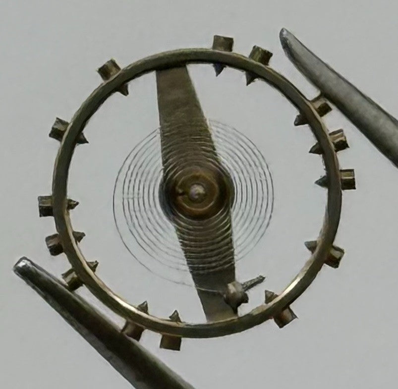 Derby 40 Balance Wheel Complete And Spring 8¾’’’ 102 M Watch Movement Parts NOS
