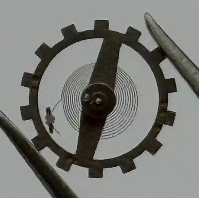 Brac 2061 Balance Wheel Complete And Spring 7¾’’’ 497 Watch Movement Parts NOS