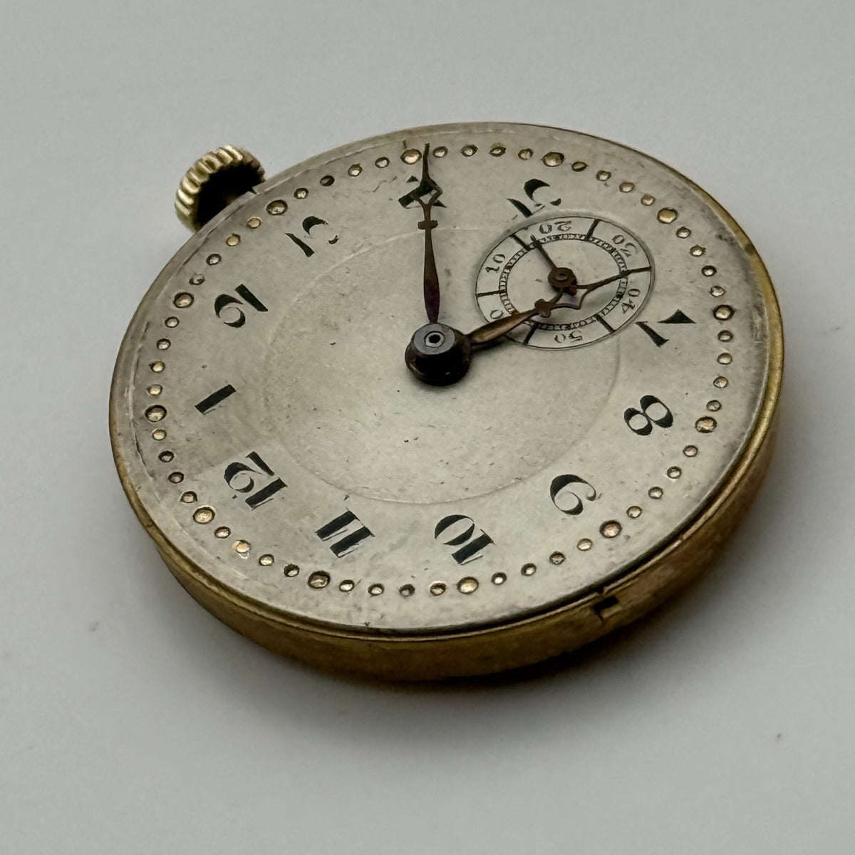 15 Jewels 2 Adjustments Watch Movement Running Unidentified Swiss Parts Repair