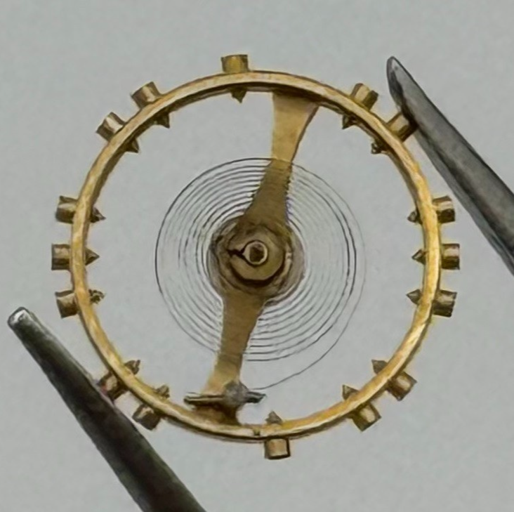 MST 340 Balance Wheel Complete And Spring 6¾’’’  574 Watch Movement Parts NOS