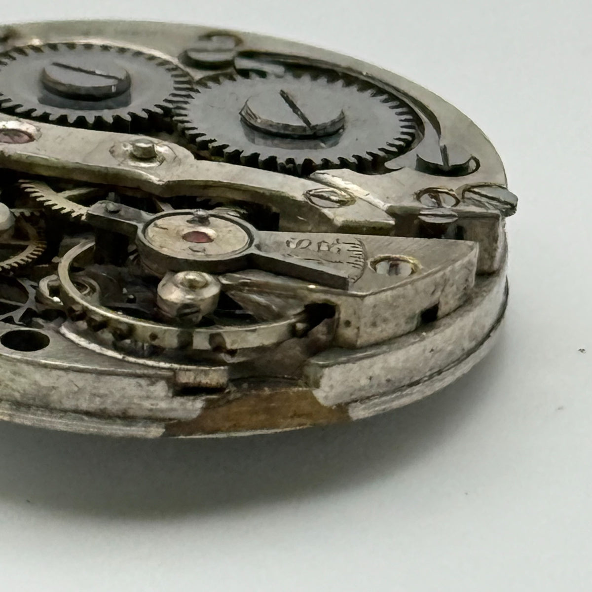Unidentified SF Watch Movement Swiss Manual Wind Vintage Parts Repair 23.3mm