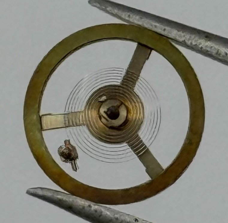 Rego 201 Balance Wheel Complete And Spring 9¾’’’ Watch Movement Parts NOS