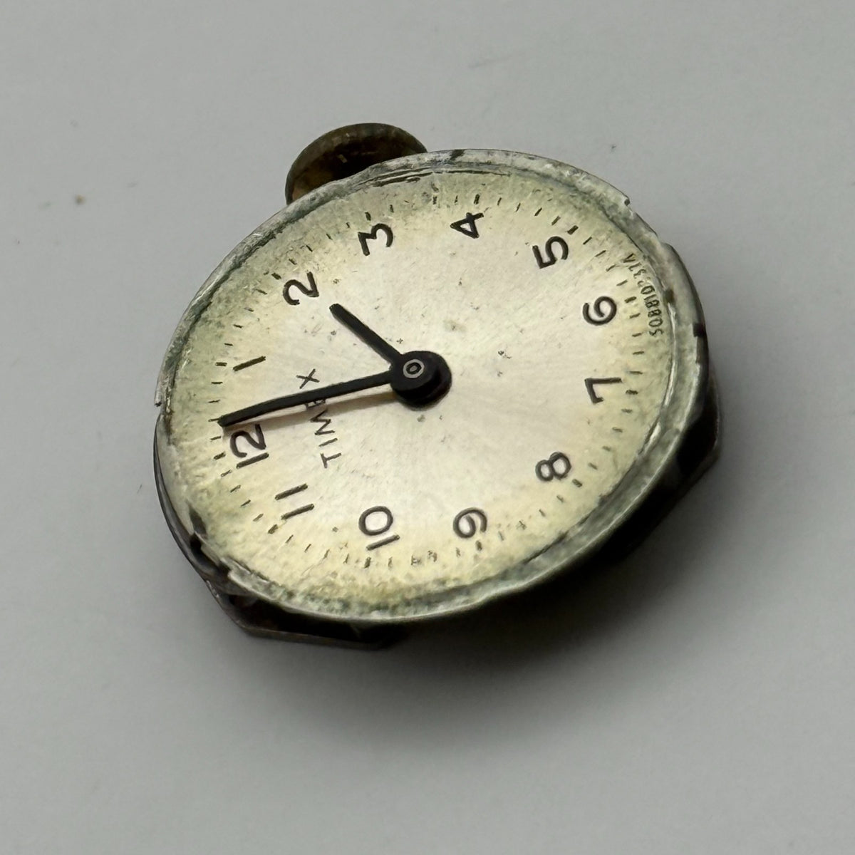 Timex 447 Watch Movement Gt. Britain Manual Wind Vintage Parts Repair 15.1mm